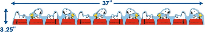 EUREKA Peanuts Snoopy Doghouse Extra Wide Decorative Classroom and Bulletin Board Trim for Teachers, 3.25" Wide, 12 Strips for 37 Total Feet - Image 3
